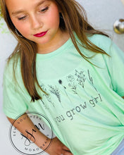 Load image into Gallery viewer, You Grow Girl Mint tee

