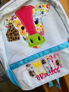 Cow Appliqué Backpack