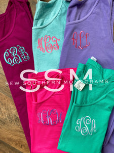 Surprise comfort color monogram tank