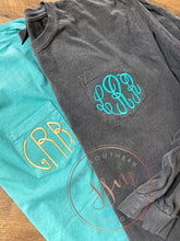 Load image into Gallery viewer, Surprise comfort color pocket tees with monogram
