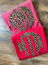 Load image into Gallery viewer, Raggy Cheetah Monogram Comfort color tee
