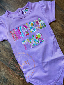 Appliqued onesie